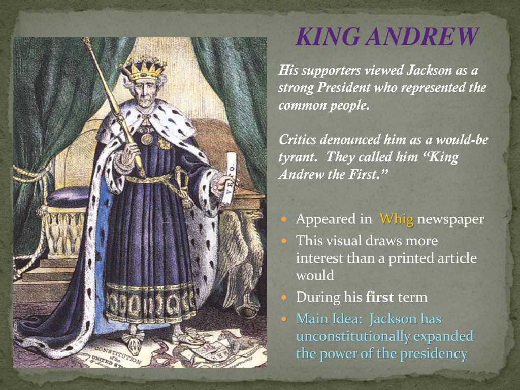 Andrew jackson champion of the common man or king andrew ppt download