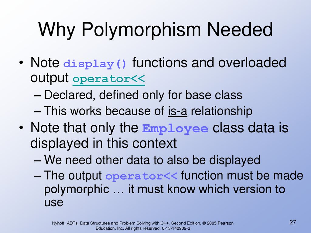 Why Polymorphism Needed
