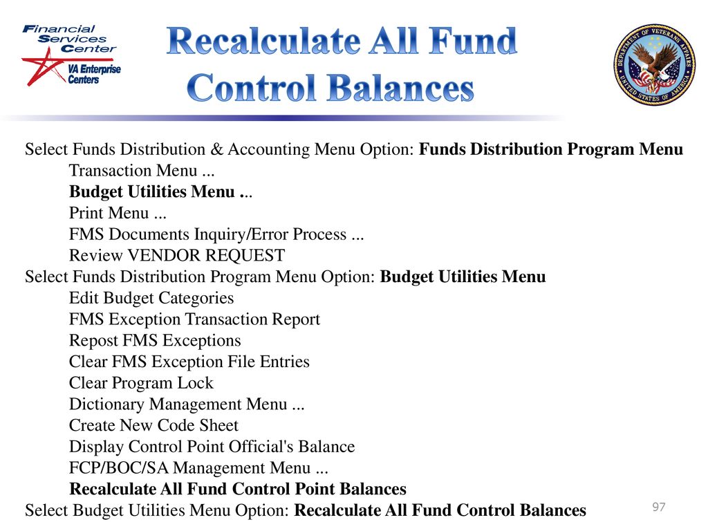 IFCAP Integrated Funds Control Distribution, Accounting Activity And  Procurement Part II – Budget and Accounting. - ppt download