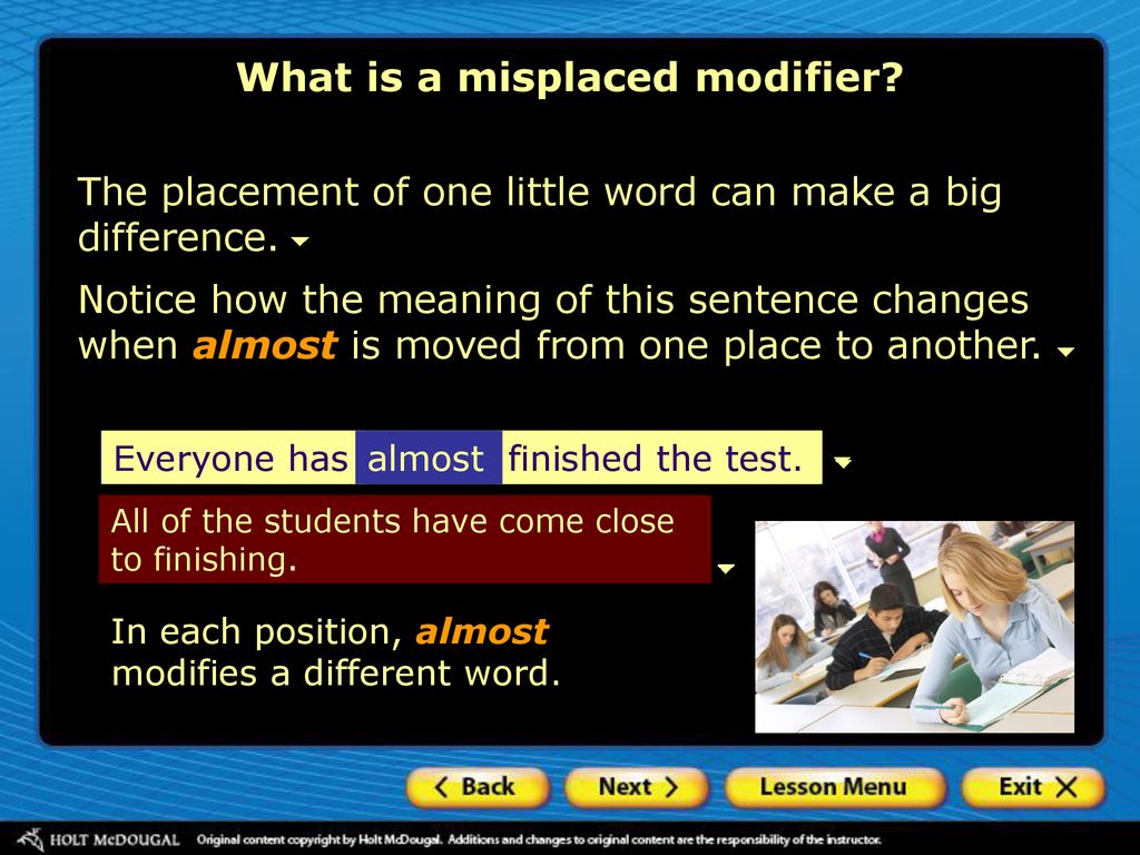 Correcting misplaced modifiers ppt download