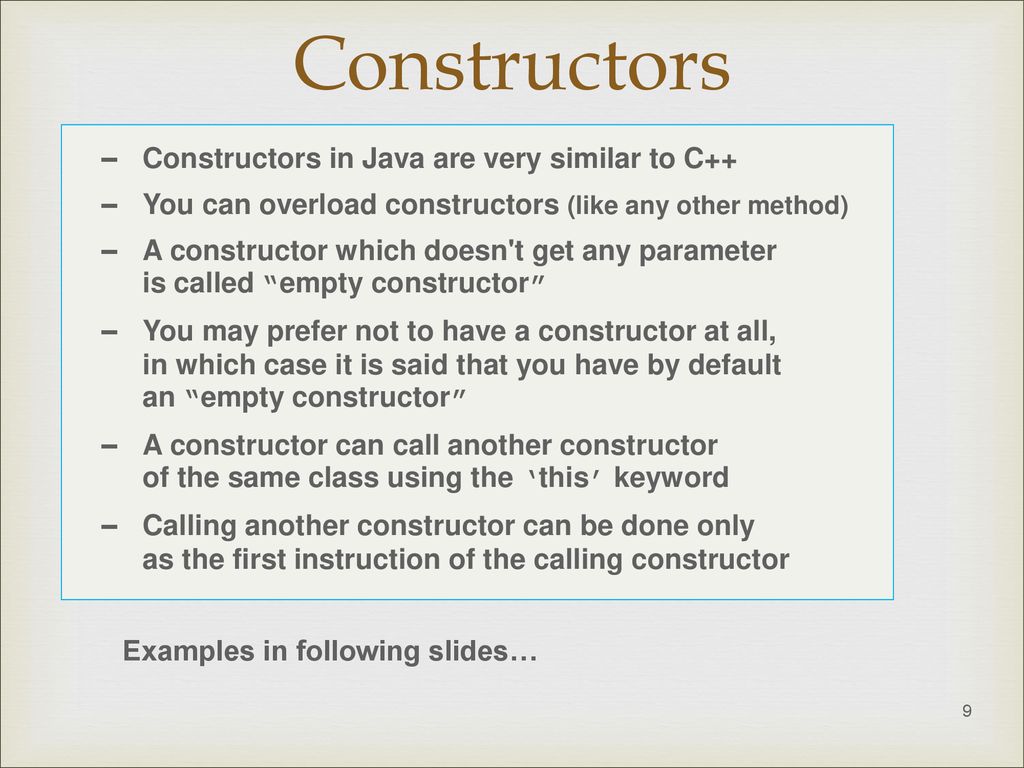 Object Oriented Programming with Java - ppt download