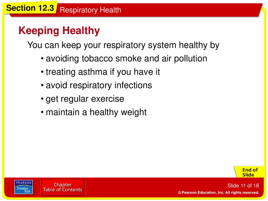 Section 12.3 Respiratory Health Objectives - Ppt Download