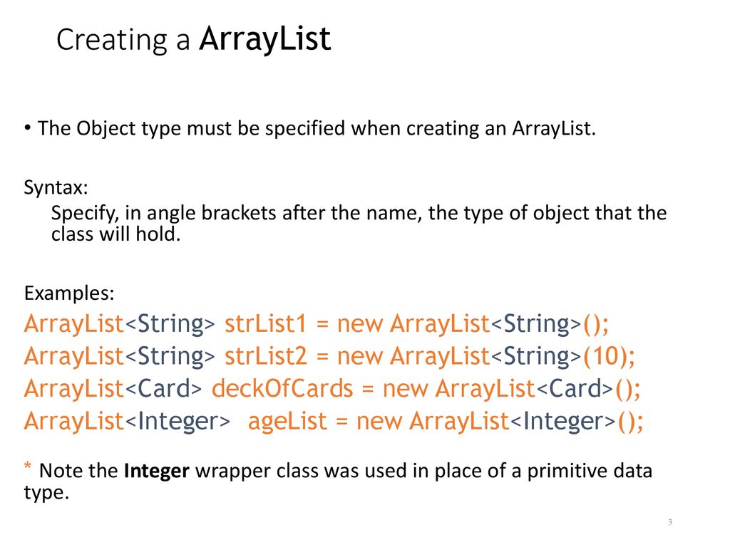 ArrayLists. - ppt download