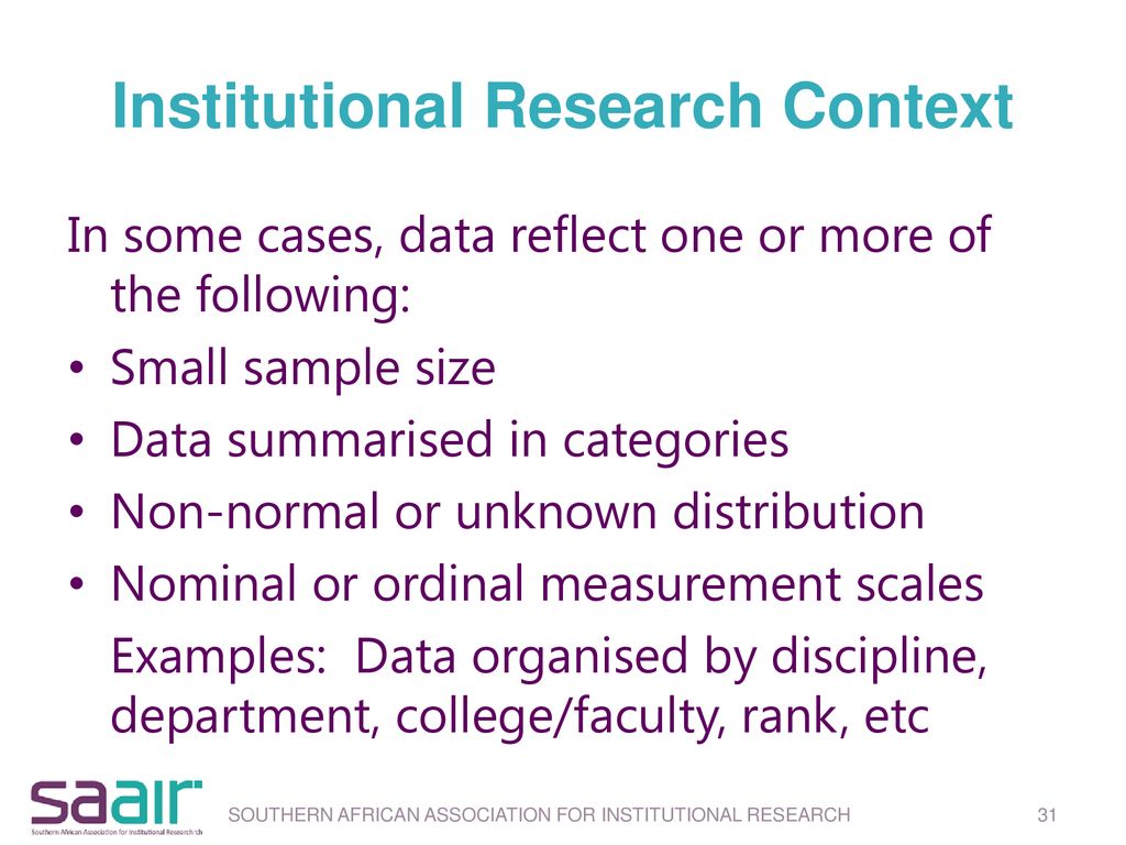 Institutional Research Context
