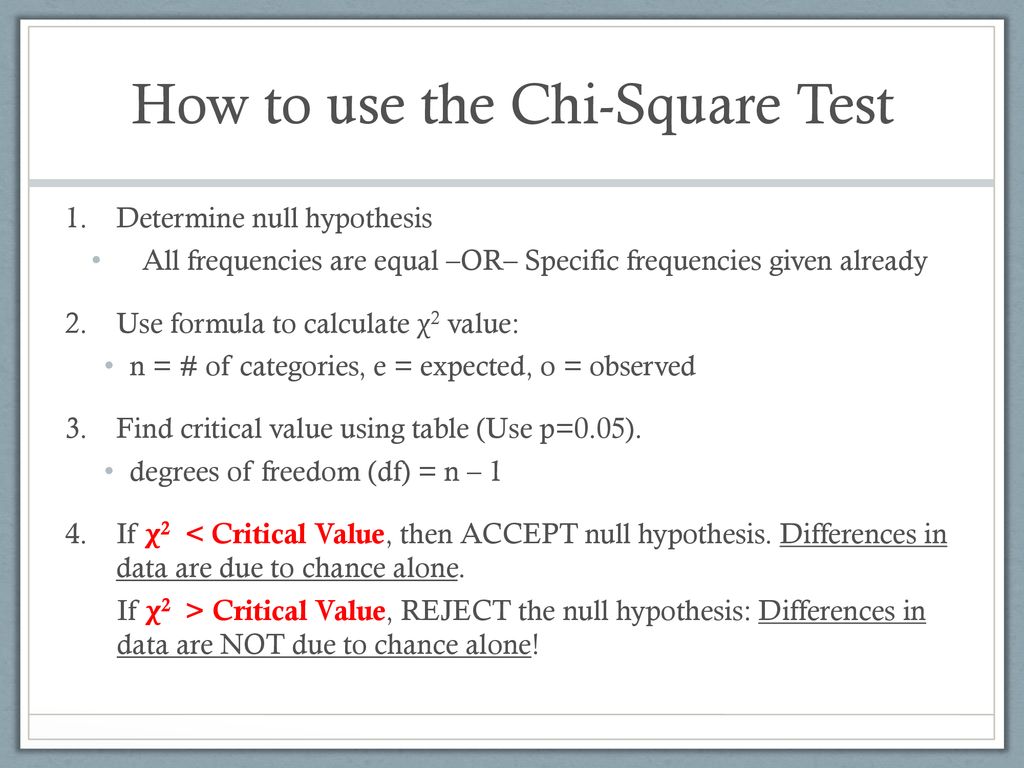Chi-Square Test. - ppt download