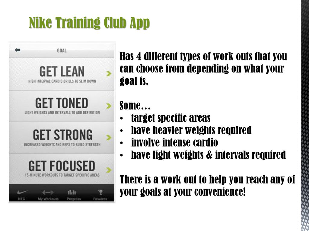 Nike Training Club App By: Kacy Maska. - ppt download