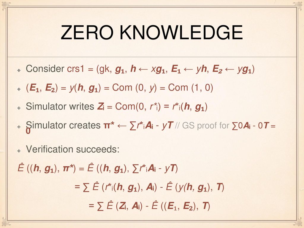 Cryptographic Protocols 14 Lecture 14 Groth Sahai Proofs Ppt Download