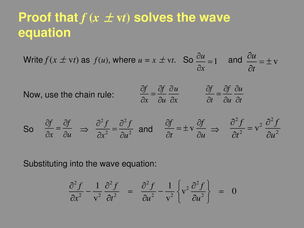Waves The Wave Equation And Phase Velocity Ppt Download