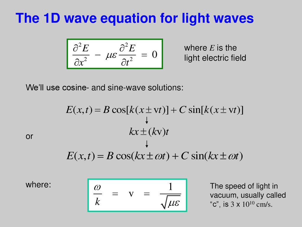 Waves The Wave Equation And Phase Velocity Ppt Download