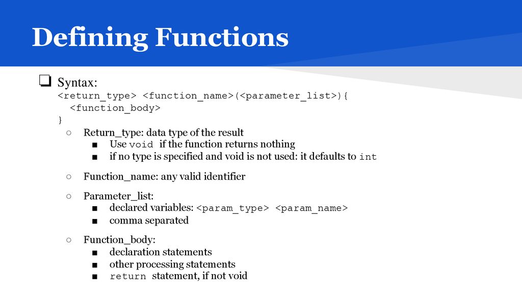 Functions and Modular Programming - ppt download