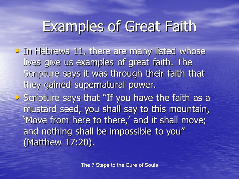 Examples of Great Faith