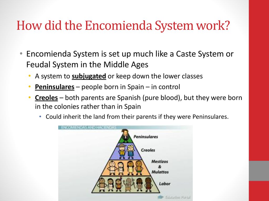 Encomienda System Notes and Activities. - ppt download