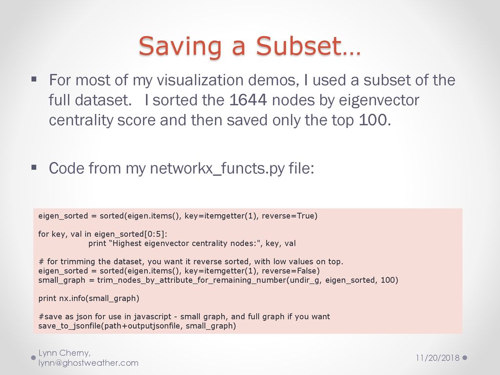 A fast and dirty intro to networkx and d3 ppt download