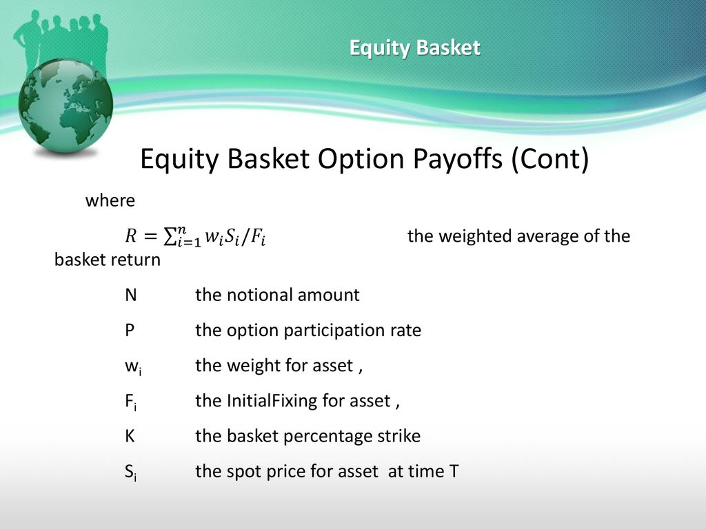 Equity Basket Option Pricing Guide - ppt download