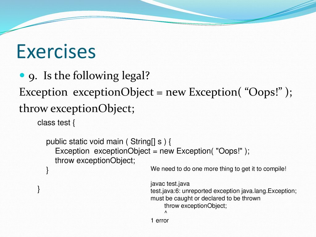 Exceptions & exception handling - ppt download