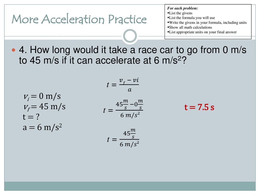 Chapter 14 Section 14: Acceleration - ppt download