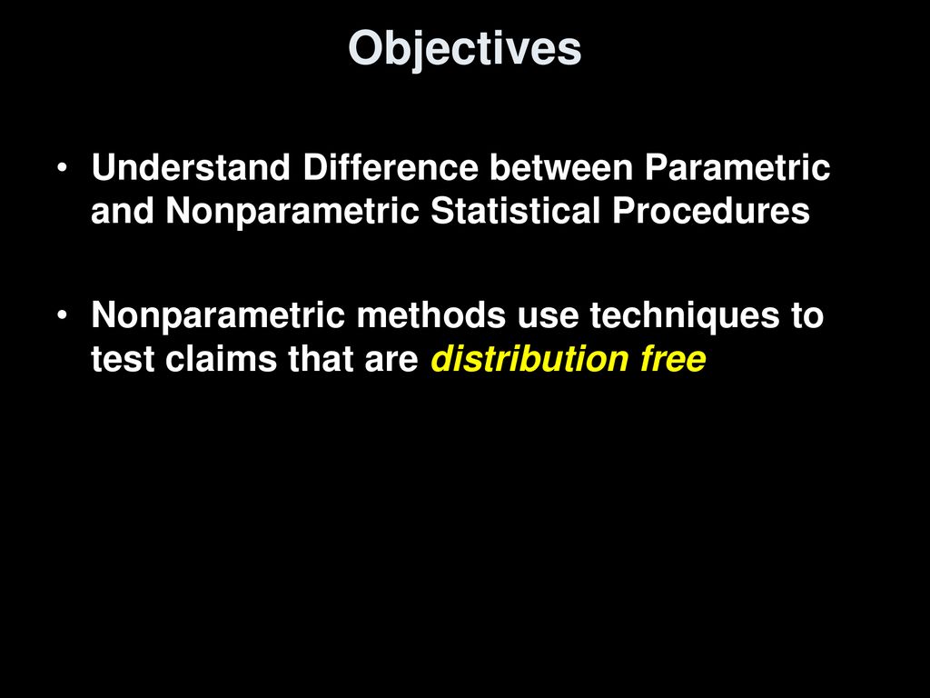 Nonparametric statistics overview ppt download