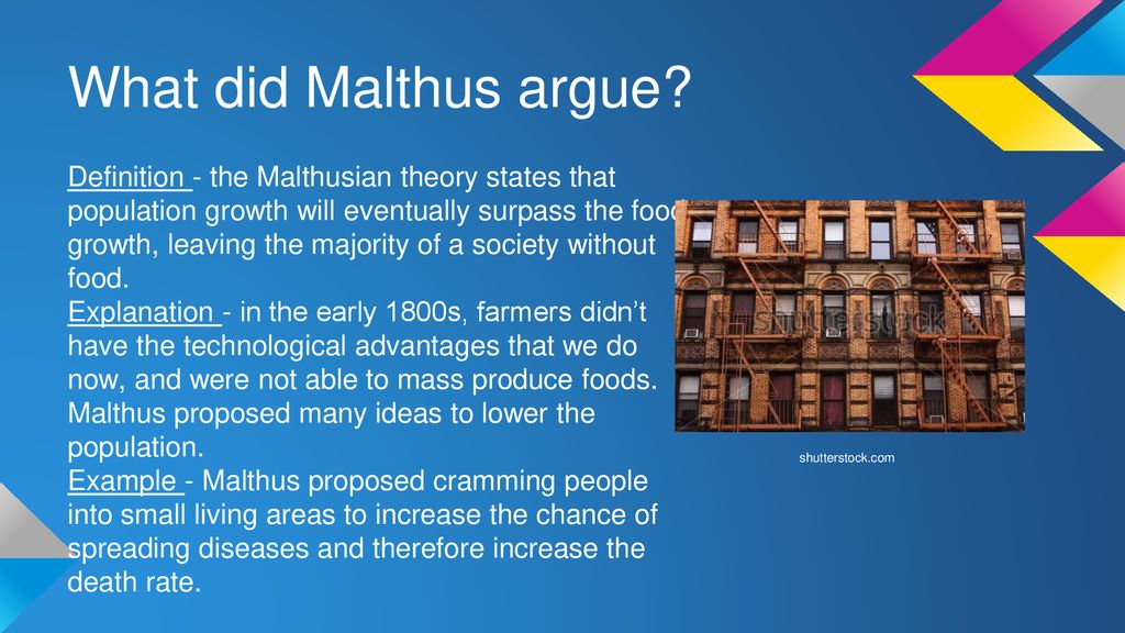 What did Malthus argue