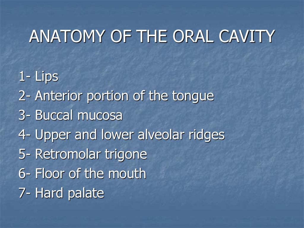 DISEASES OF THE ORAL CAVITY Biology Diagrams