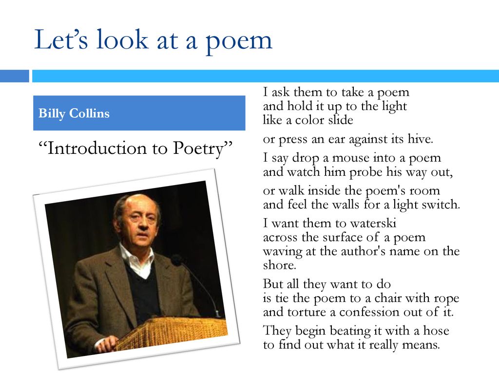 Comedic Elements Applying to Poetry. - ppt download