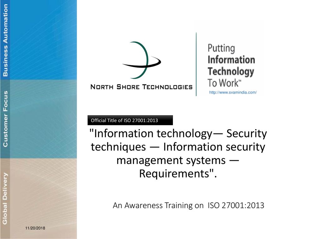 An Awareness Training on ISO 27001:2013