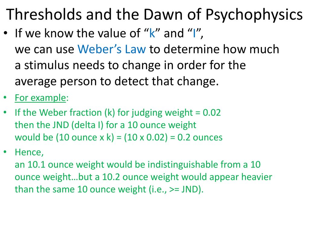 Thresholds and the Dawn of Psychophysics