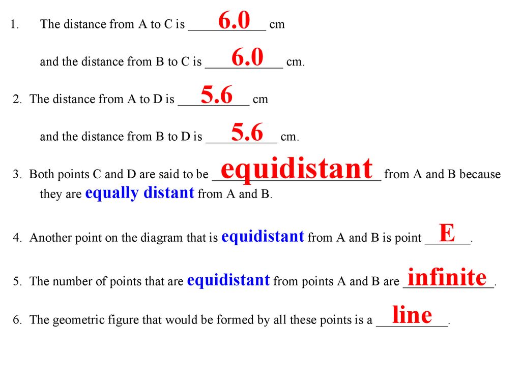 equidistant E infinite line