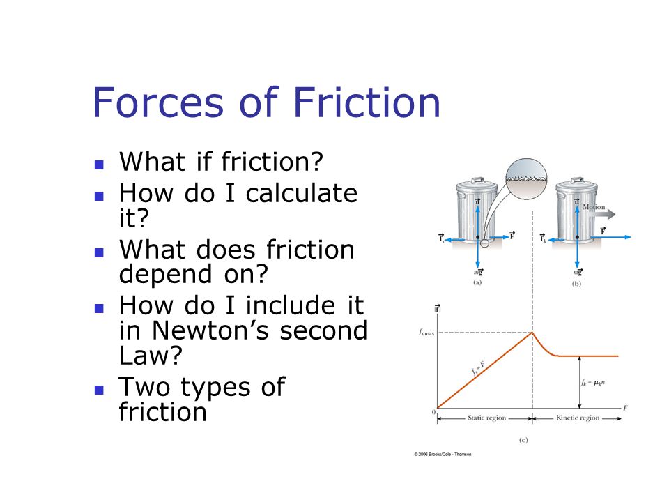 Forces of Friction What if friction How do I calculate it