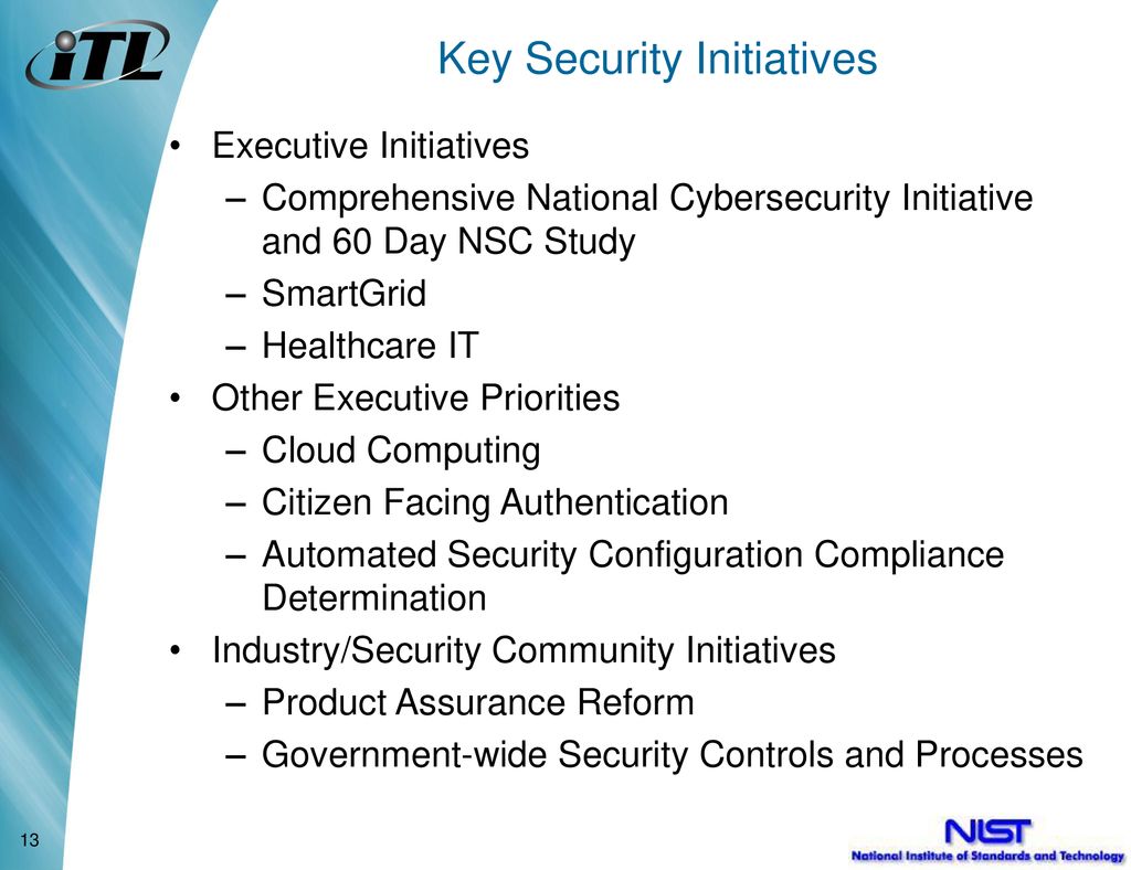 Key Security Initiatives