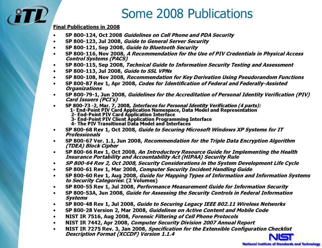 Some 2008 Publications Final Publications in 2008