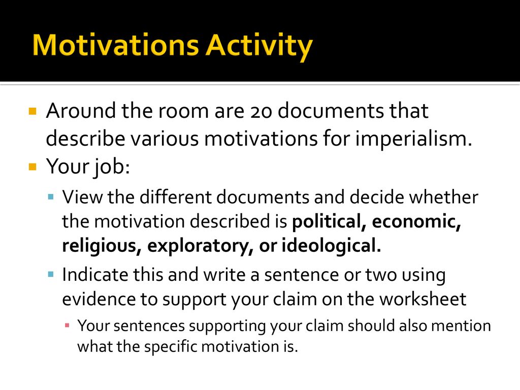 Motivations For Imperialism Ppt Download