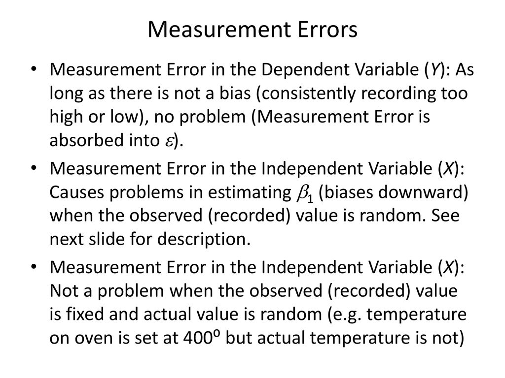 Measurement Errors