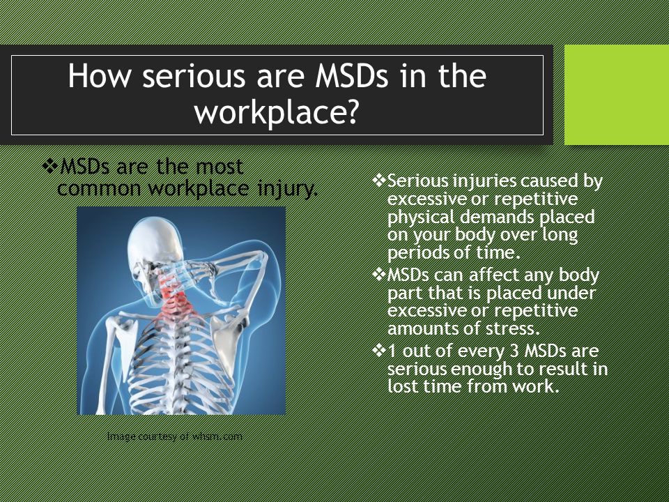 How serious are MSDs in the workplace