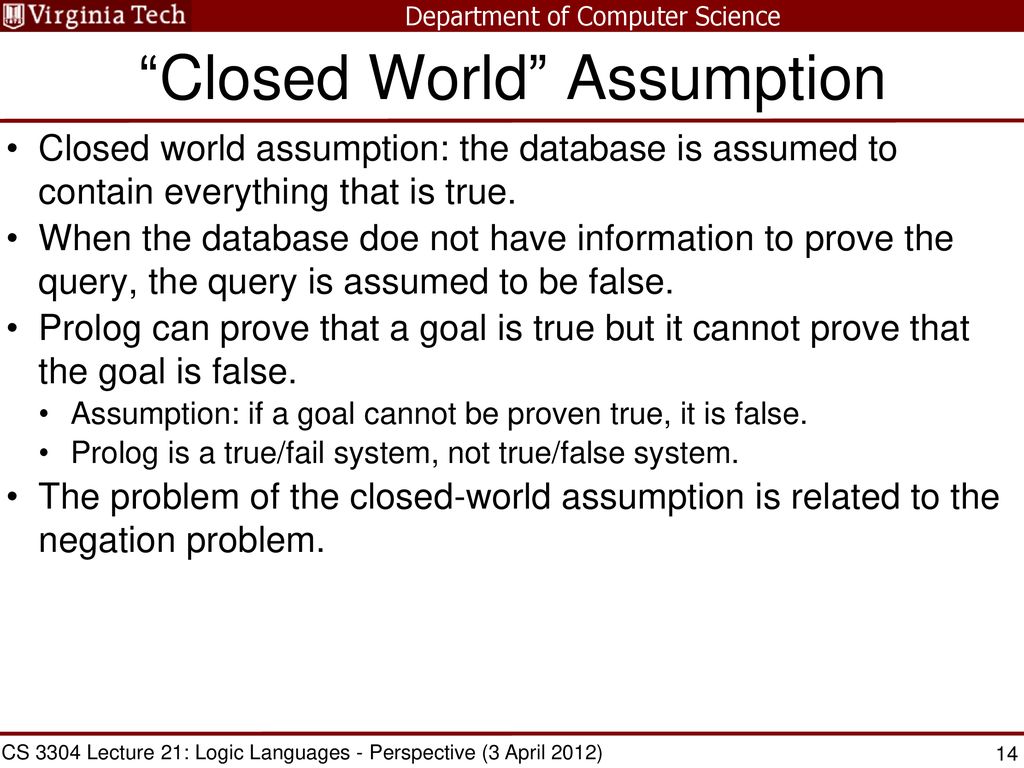 CS 3304 Comparative Languages - ppt download