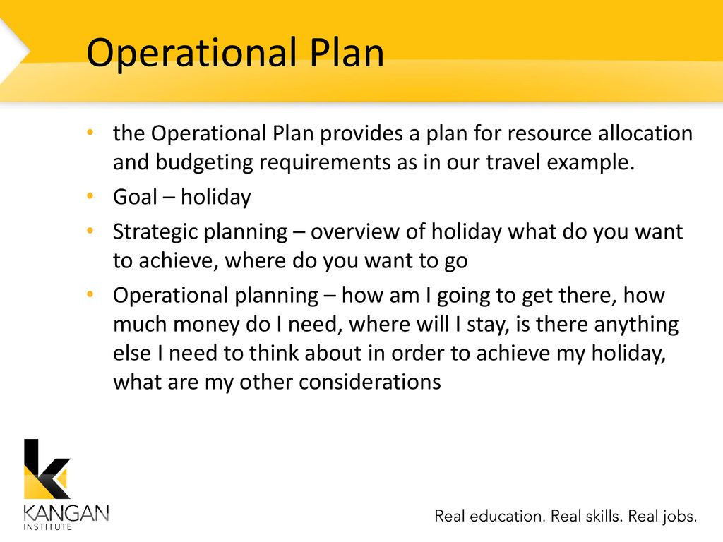 operations plan example