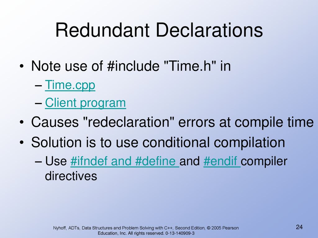 Redundant Declarations