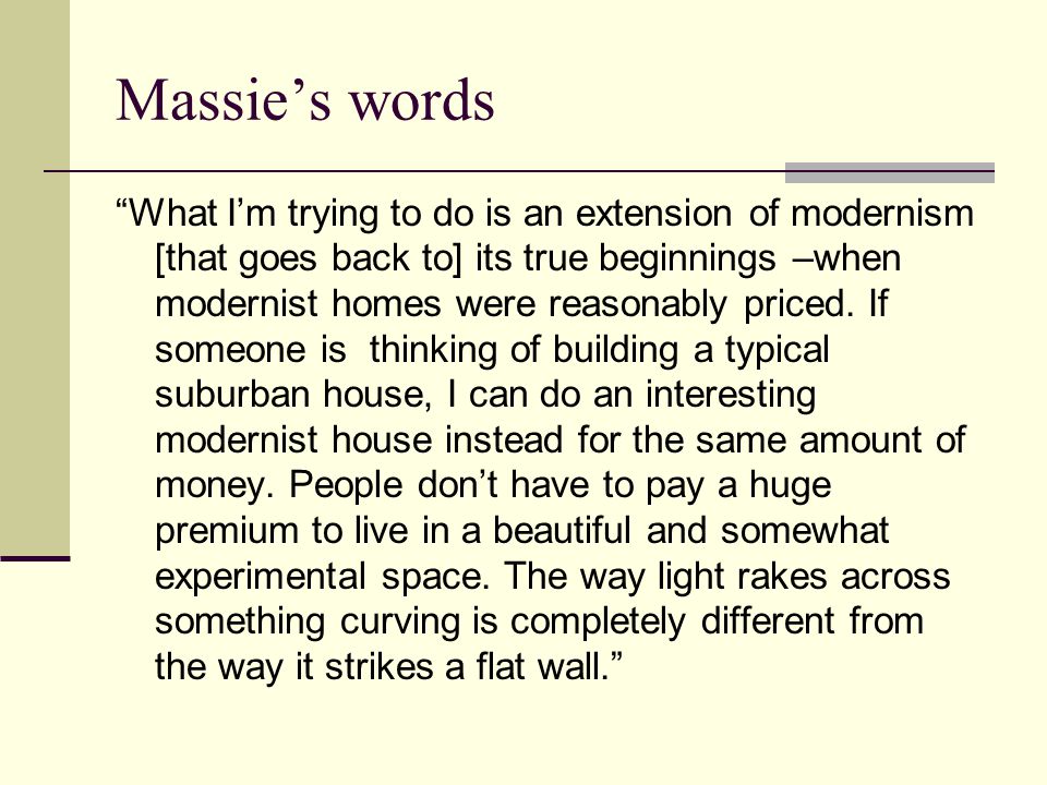 Massie’s words