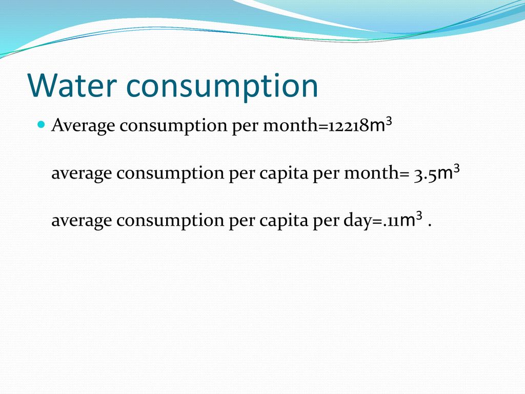 Water consumption