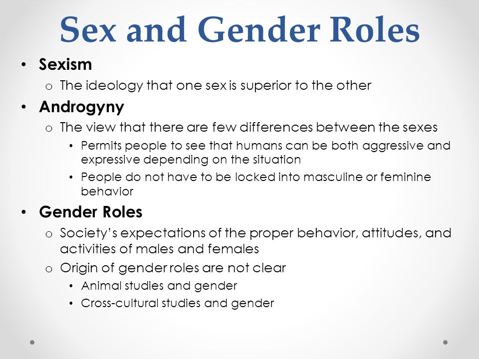 Analyzing How Sex And Gender Interact