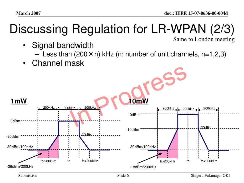 Discussing Regulation for LR-WPAN (2/3)