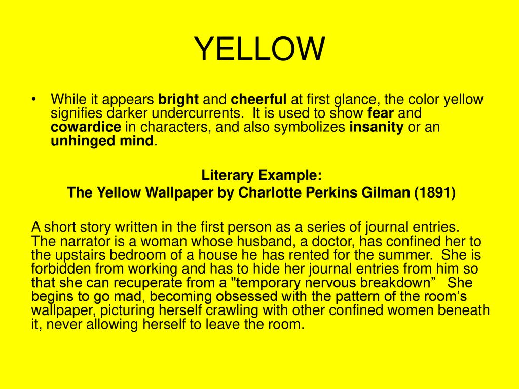 Реферат: Use Of Symbolism In Charlotte Perkins Gilman