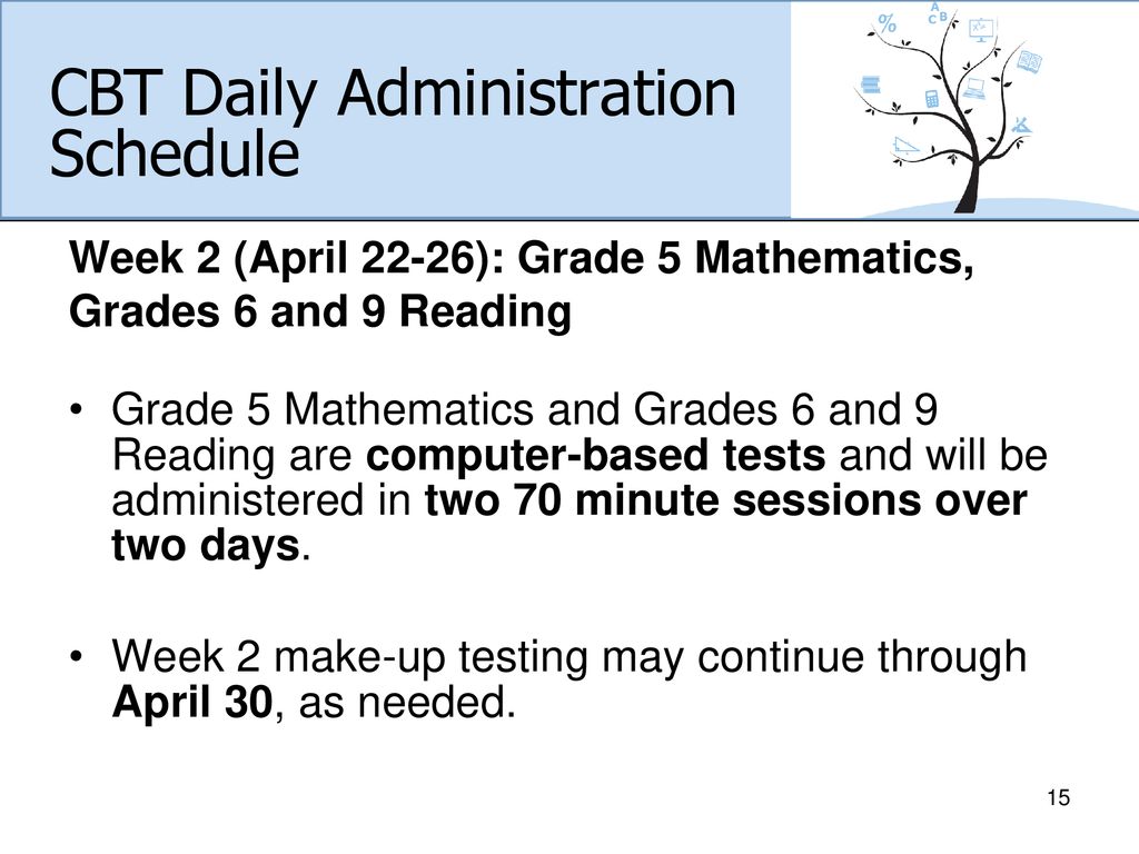 CBT Daily Administration Schedule