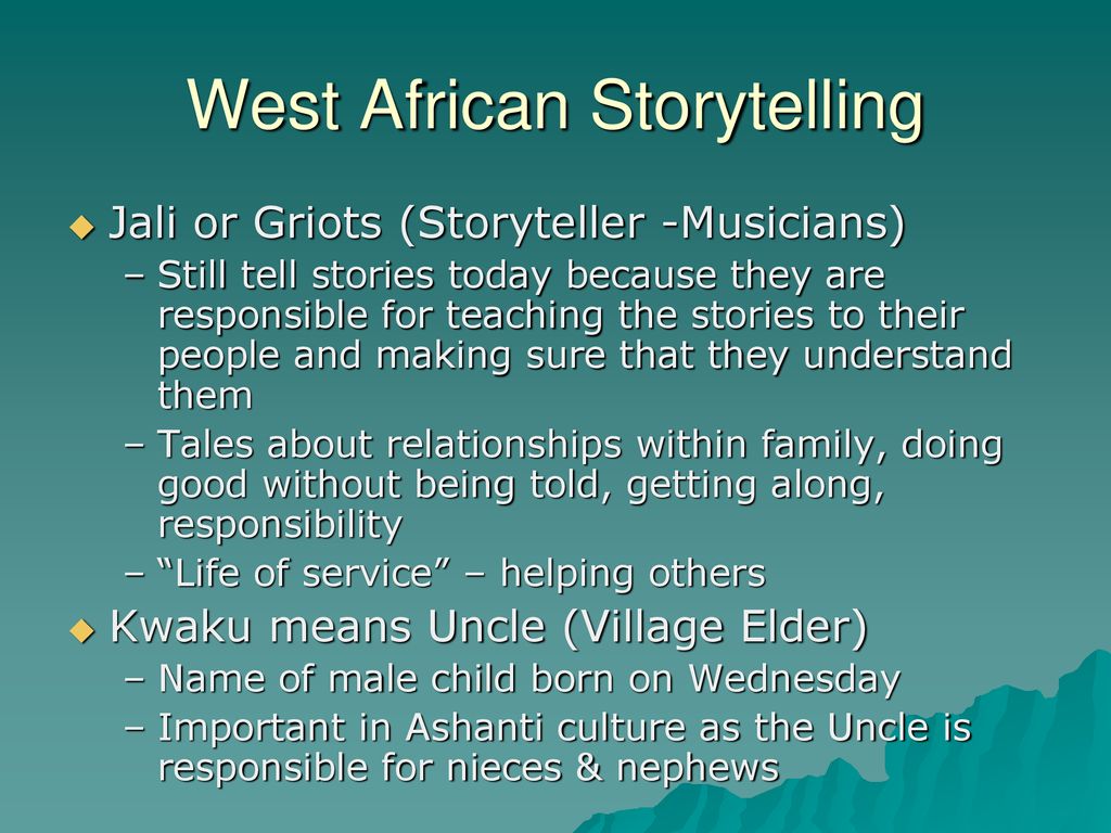 Ancient Africa for Kids: Griots and Storytellers