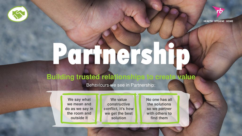 Partnership Building trusted relationships to create value