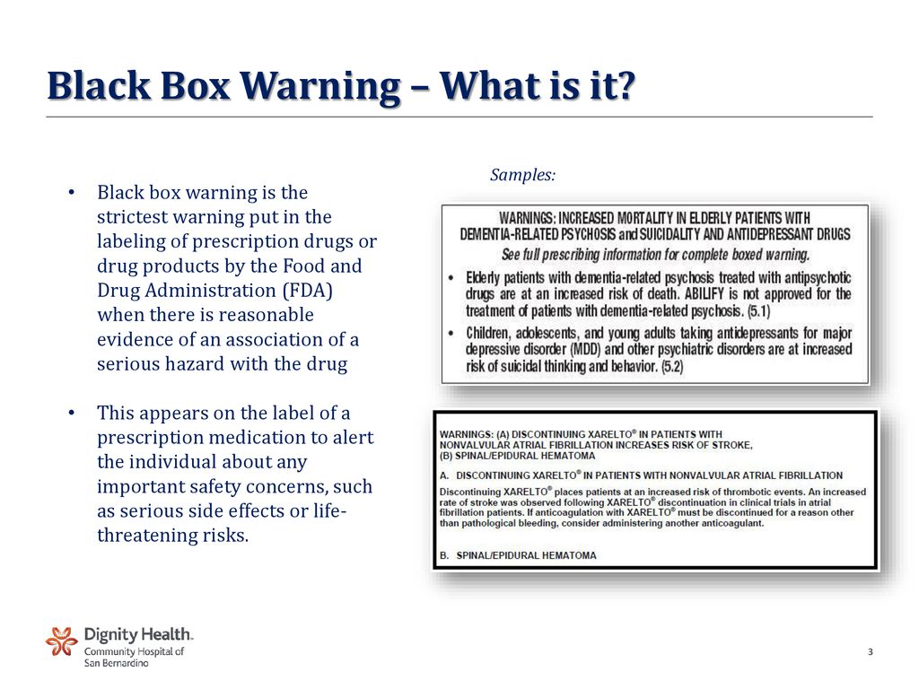 Black Box Warning What You Need To Know. - ppt download