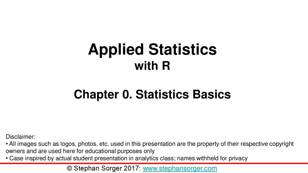 Chapter 0. Statistics Basics - Ppt Download