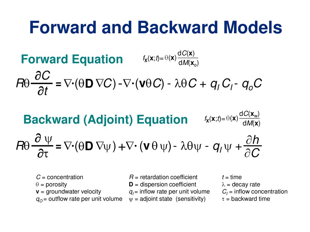Principles And Applications Of Backward In Time Modeling Of Contaminants In The Environment Roseanna M Neupauer Department Of Civil Environmental And Ppt Download
