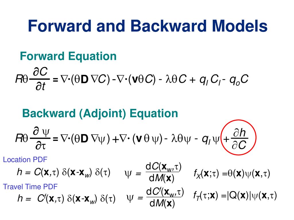Principles And Applications Of Backward In Time Modeling Of Contaminants In The Environment Roseanna M Neupauer Department Of Civil Environmental And Ppt Download