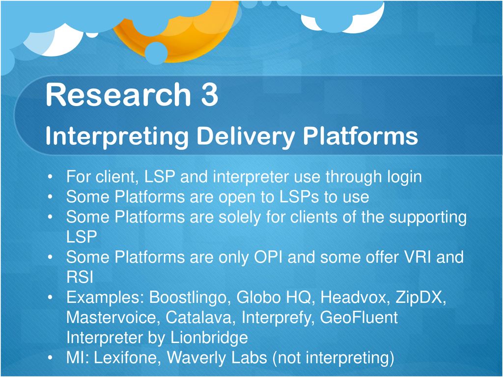 Research 3 Interpreting Delivery Platforms