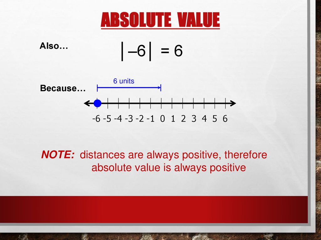 1.1 Integers and Absolute Value ppt download